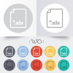 excel file document icon download xls button vector image