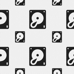 hard disk and database icon sign seamless pattern vector image