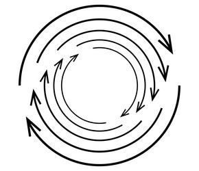 random circular cycle arrow element spiral vector image