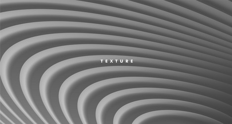 Striped gray texture waves in circles creating vector