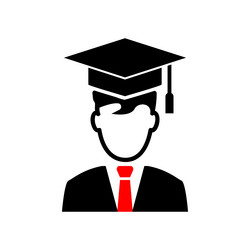 Student icon simple for graphic and web design vector