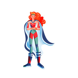 Female Superhero - Crossed Arms Vector Image