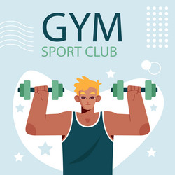 flat posts set for gym and exercise vector image