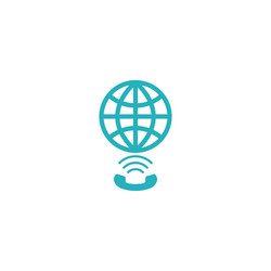 globe link logo concept app social global network vector