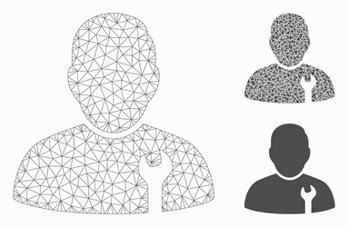 Serviceman mesh network model and triangle vector