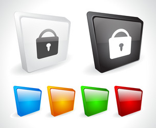 color 3d buttons for web vector image