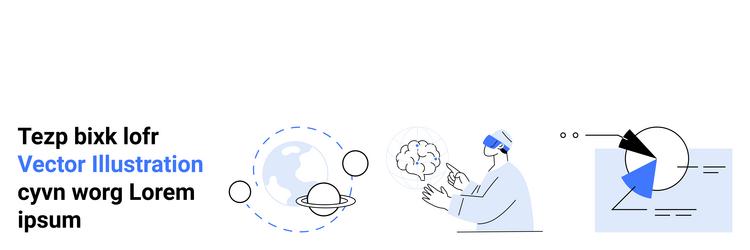 exploring space brainstorming ideas and data vector image