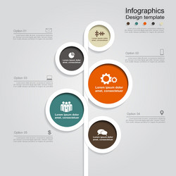 infographic design with elements and icons vector image