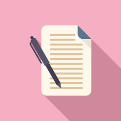 memo writing icon flat text message vector image