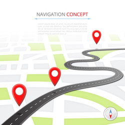 Road map concept Royalty Free Vector Image - VectorStock
