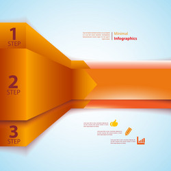 one two three info-graphics ribbons vector image