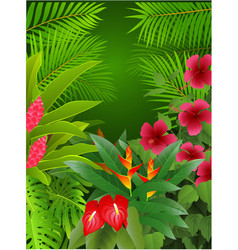 Tropical forest background Royalty Free Vector Image