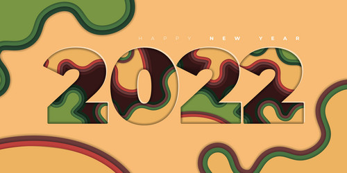 typography number of 2022 for year vector image