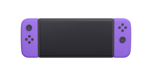 3d realistic switch button gaming console vector image