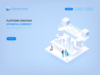 Cryptocurrency and blockchain platform creation vector