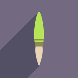 Flat web icon with long shadow rocket vector