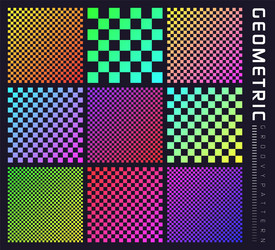 groovy checkered pattern colorful distorted tiled vector image
