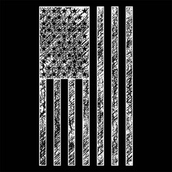 grunge black and white usa flag design Vector Image