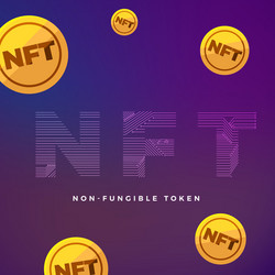 Nft non-fungible token vector