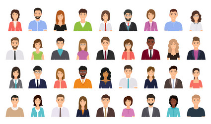 People avatar business person icon flat design vector