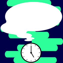 presenter with conversation bubble showing new vector image