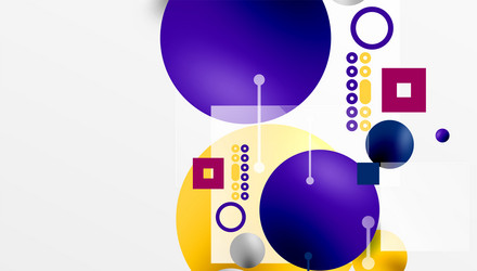 circles and elements geometric abstract background vector image