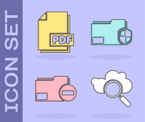 set search cloud computing pdf file document vector image