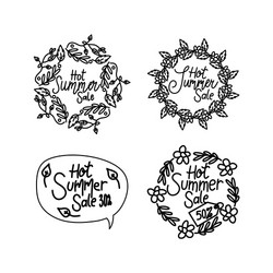 summer script text template vector image