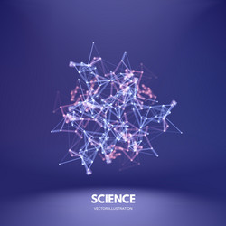 3D Connection Network Structure vector image