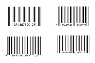 simple bar code set universal product scan vector image