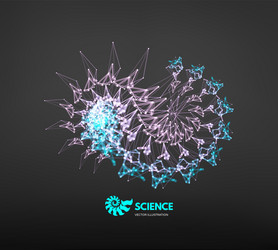 3d connection structure element for design science vector image