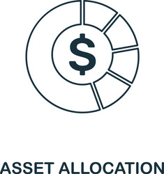 Asset Allocation Icon - Thin Line Style vector