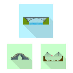 design bridgework and bridge sign set vector