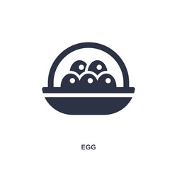 egg icon on white background simple element from vector image