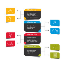 Flowchart diagram scheme infographic element vector