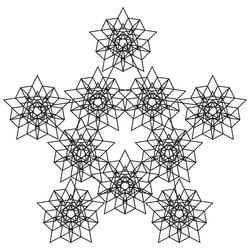 geometric star pattern pointed line shapes vector image