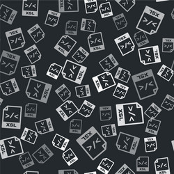 grey xsl file document download button icon vector image