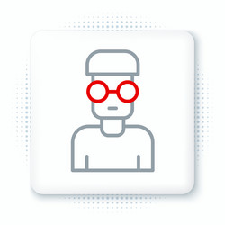 Nerd Geek Icon - Smart Man with Glasses vector image