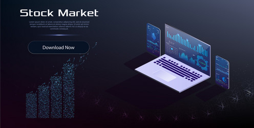 online statistics and data analyticsdigital vector image