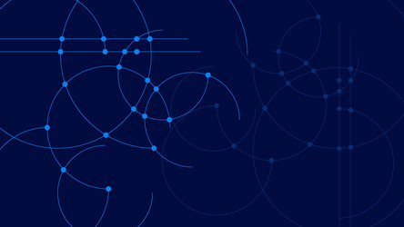 abstract lines and circle futuristic data network vector image