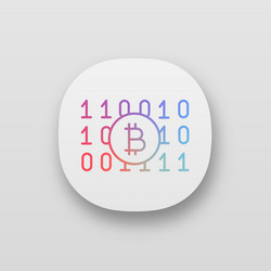 Binary code app icon vector