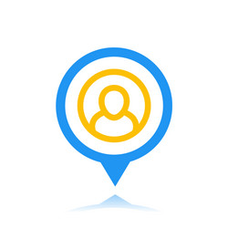 Pin Pointer Icon - Location Marker vector image
