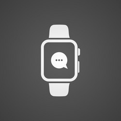 smart watch with application icon on screen vector image