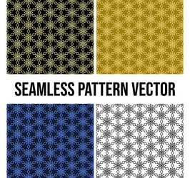 Snowflake seamless pattern with 4 color vector