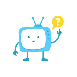 tv character television mascot boy question vector