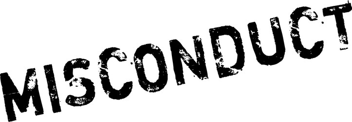 Misconduct rubber stamp Royalty Free Vector Image