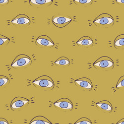 Sketchy Open Eyes Pattern vector image