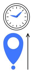 timeless direction navigating through time vector image