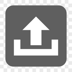 Upload rounded square button vector