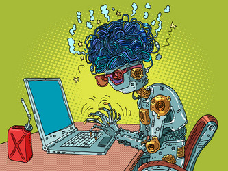 AI Chatbot Data Processing vector image